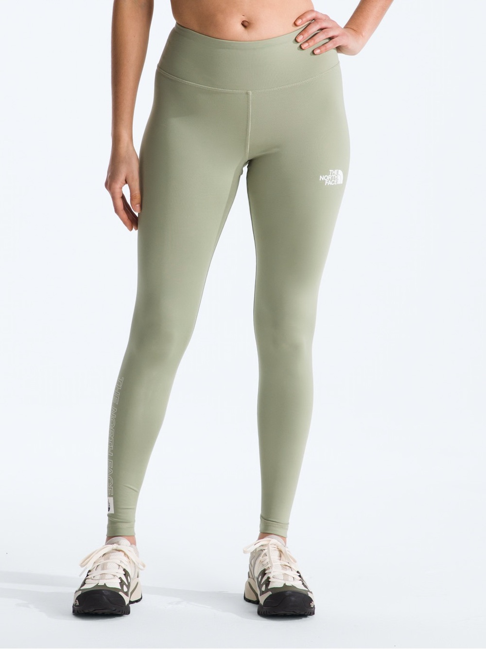 The North Face Midline High Rise 7/8 Leggings Tea Green 2X Drop In Side Pockets